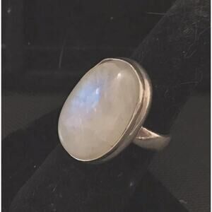Rainbow Moonstone Ring 925 Sterling Silver Handmade Jewelry Size 6.5